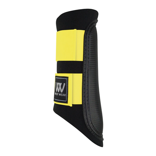 Woof Wear Club Brushing Boots Black & Yellow