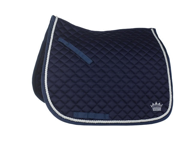 Horze Dressage Silver Cord Pad Navy