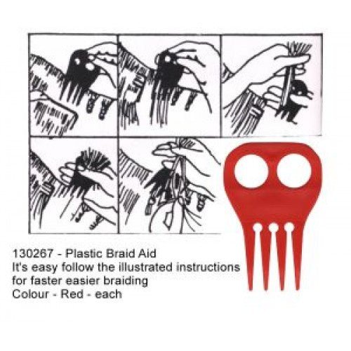 Braiding Aid Comb Red - Aitken's Saddlery