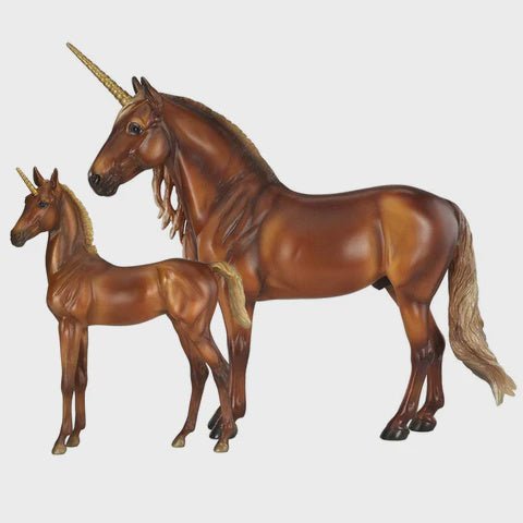 Breyer Traditional Cyrus & Solana Unicorn Stallion & Foal - Aitken's Saddlery