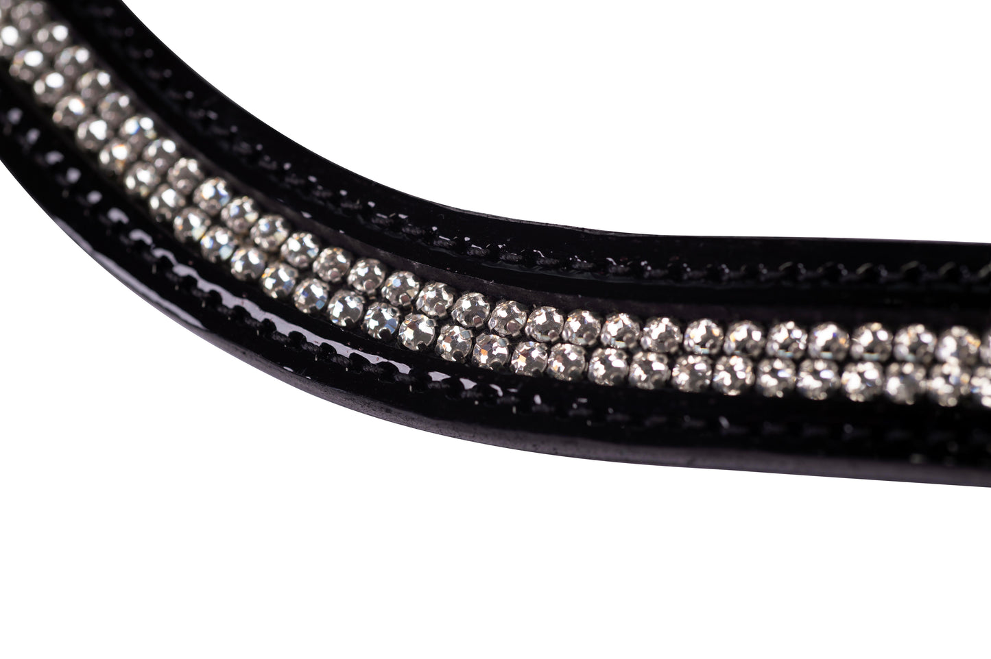 Fairfax Cavesson Bridle Patent Crystal Brow Band