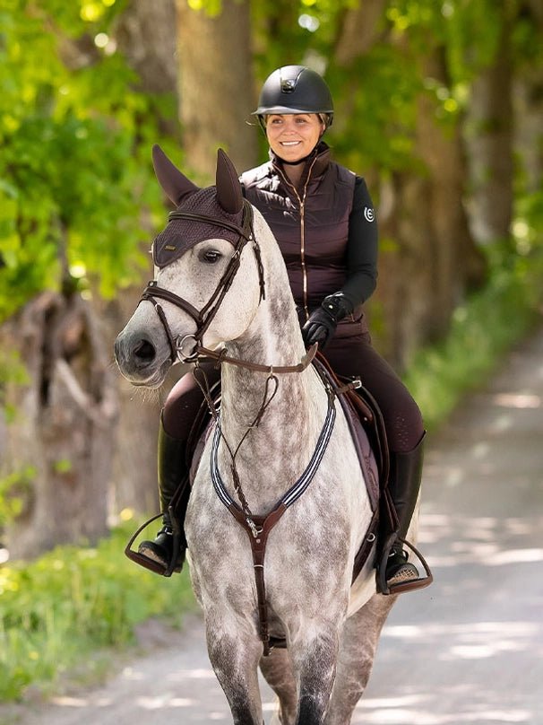Equestrian Stockholm Padded Ear Bonnet Moonless Night - Aitken's Saddlery