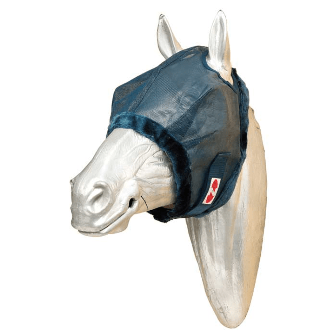 Fly Mask with Fleece Trim Navy - Aitken's Saddlery