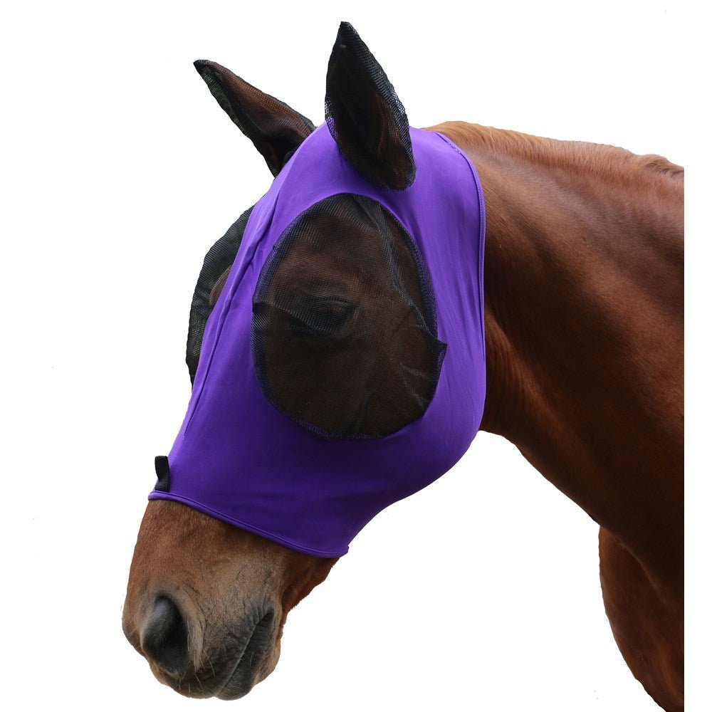 Kool Master Lycra Pull On Fly Mask Purple - Aitken's Saddlery