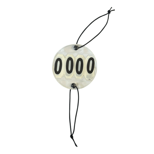 Bridle Number Holder for Four Numbers Black & White