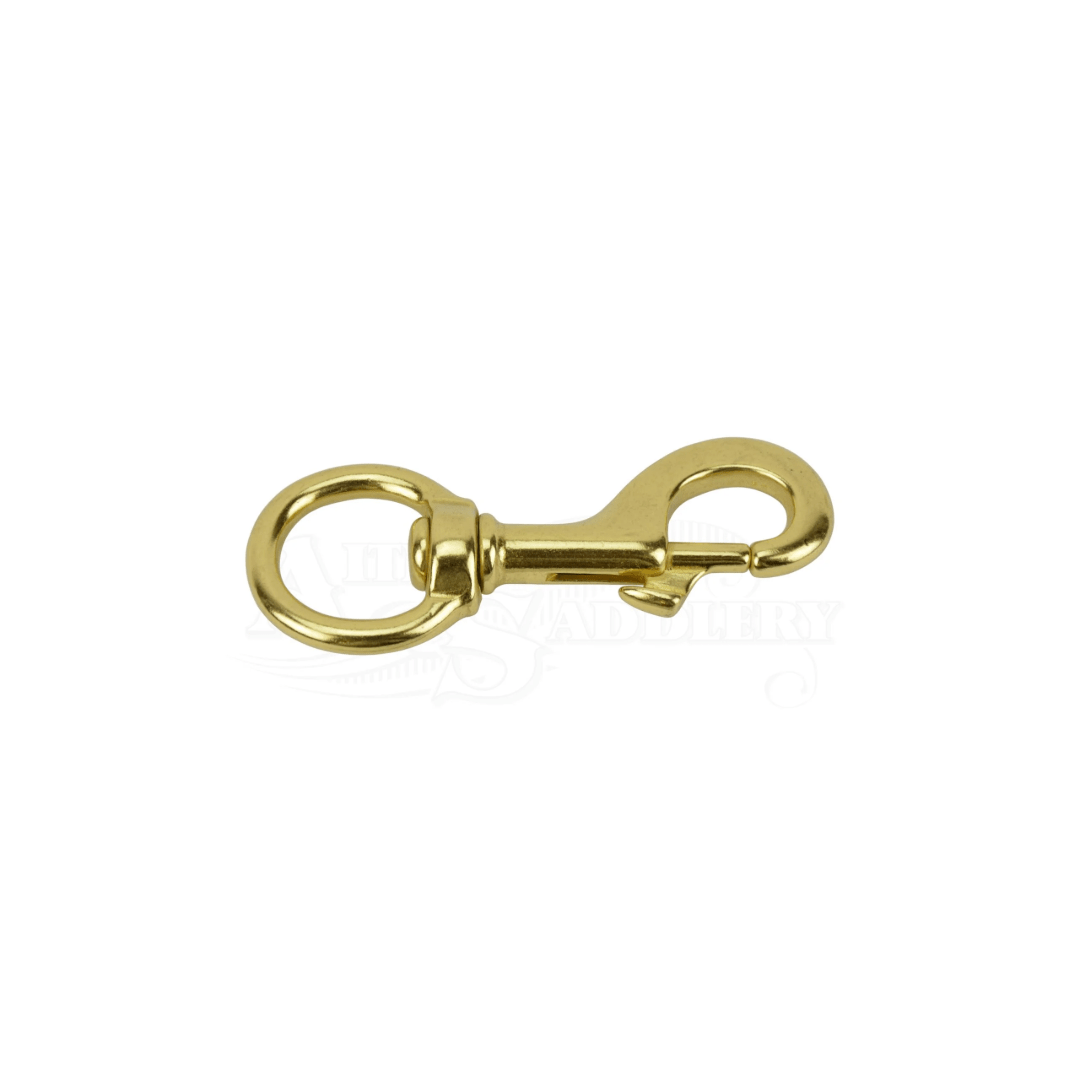 Round Eye Swivel Gold Snap 28mm - Aitken's Saddlery