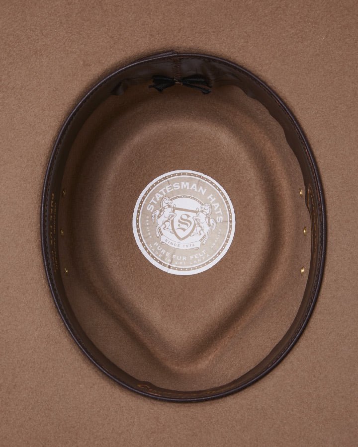 Statesman Countryman Fur Felt Hat Sand - Aitken's Saddlery