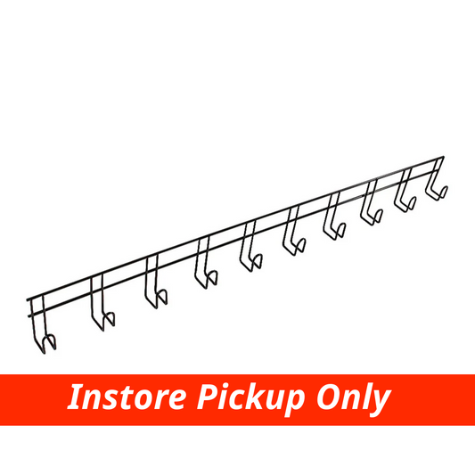 Ten Hook Tack Rack Black