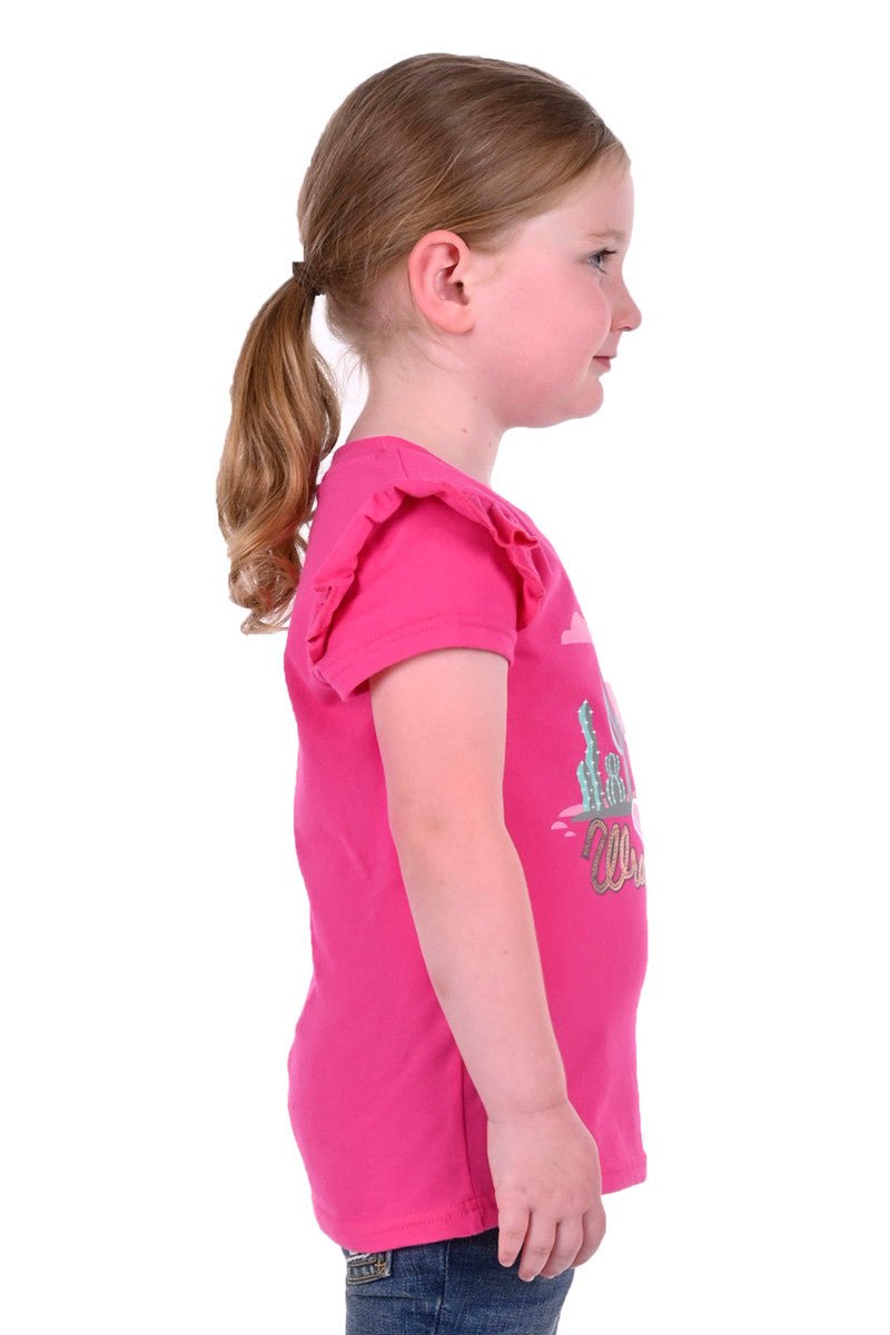 Wrangler Scout Girls SS Tee Pink - Aitken's Saddlery