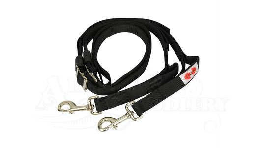 Webbing Side Reins with Slide Adjustment black