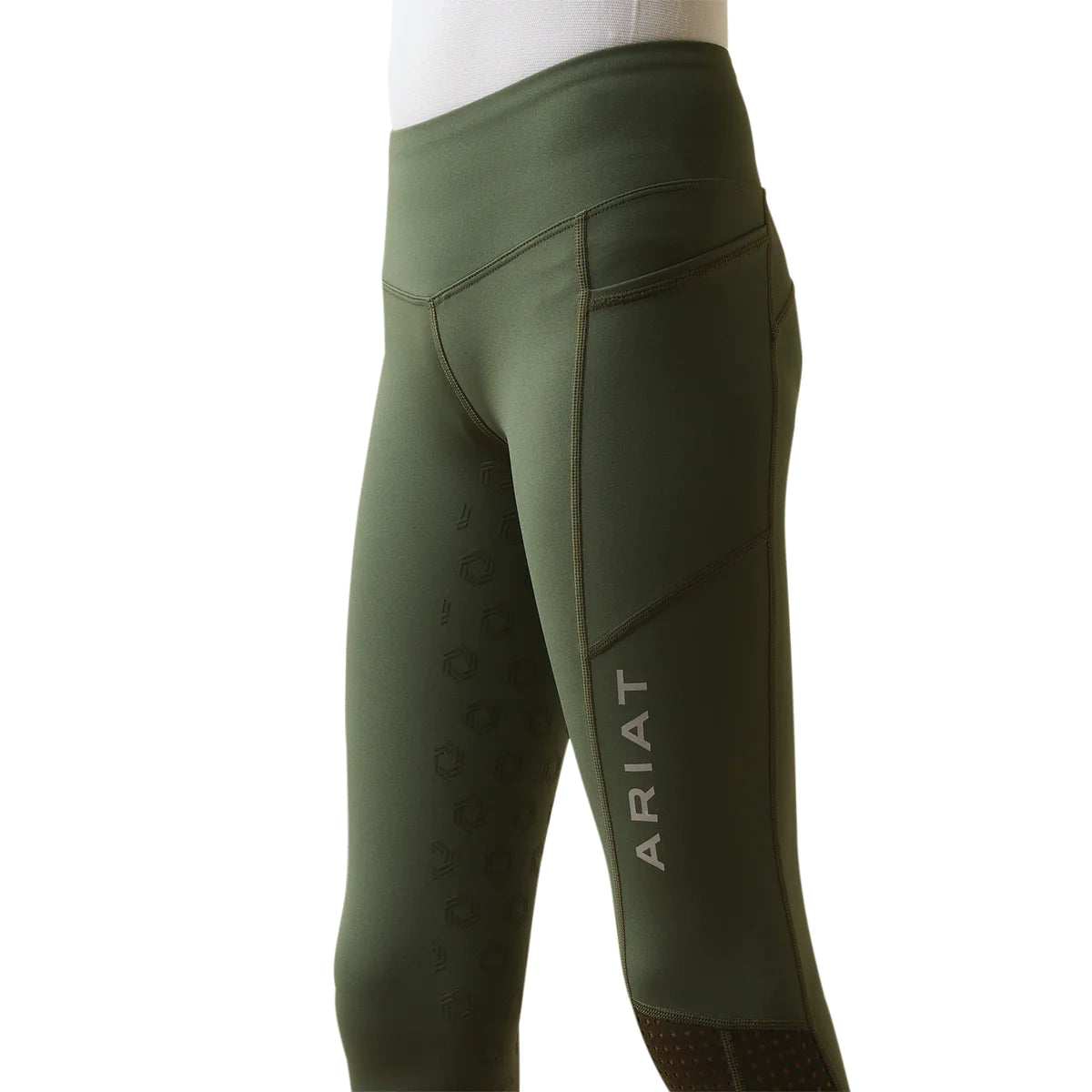 Ariat Youth EOS Full Seat Tights Beetle Forest Mist