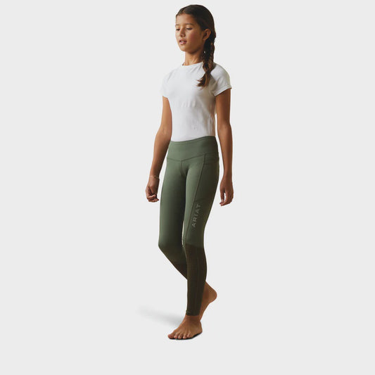 Ariat Youth EOS Full Seat Tights Beetle Forest Mist