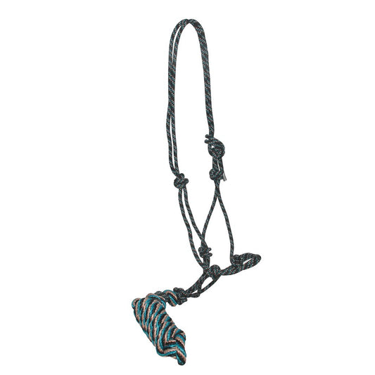 Pro Choice Rope Halter & Lead Black & Turquoise