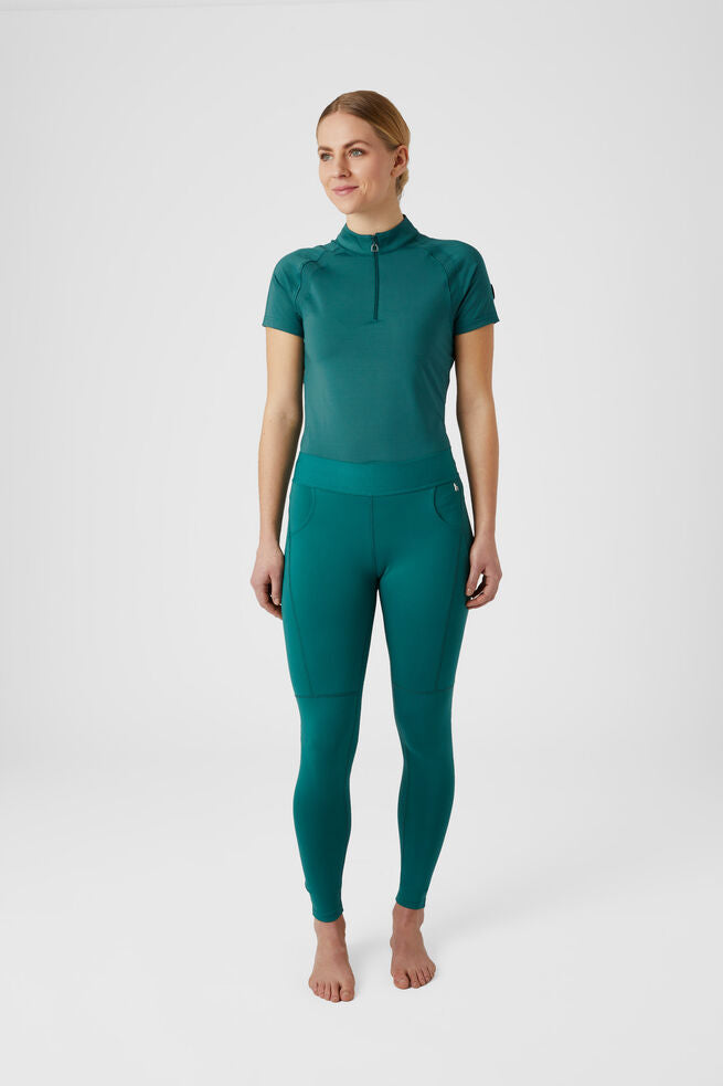 Horze Nadia 4 Pocket Ladies Tights Storm Green