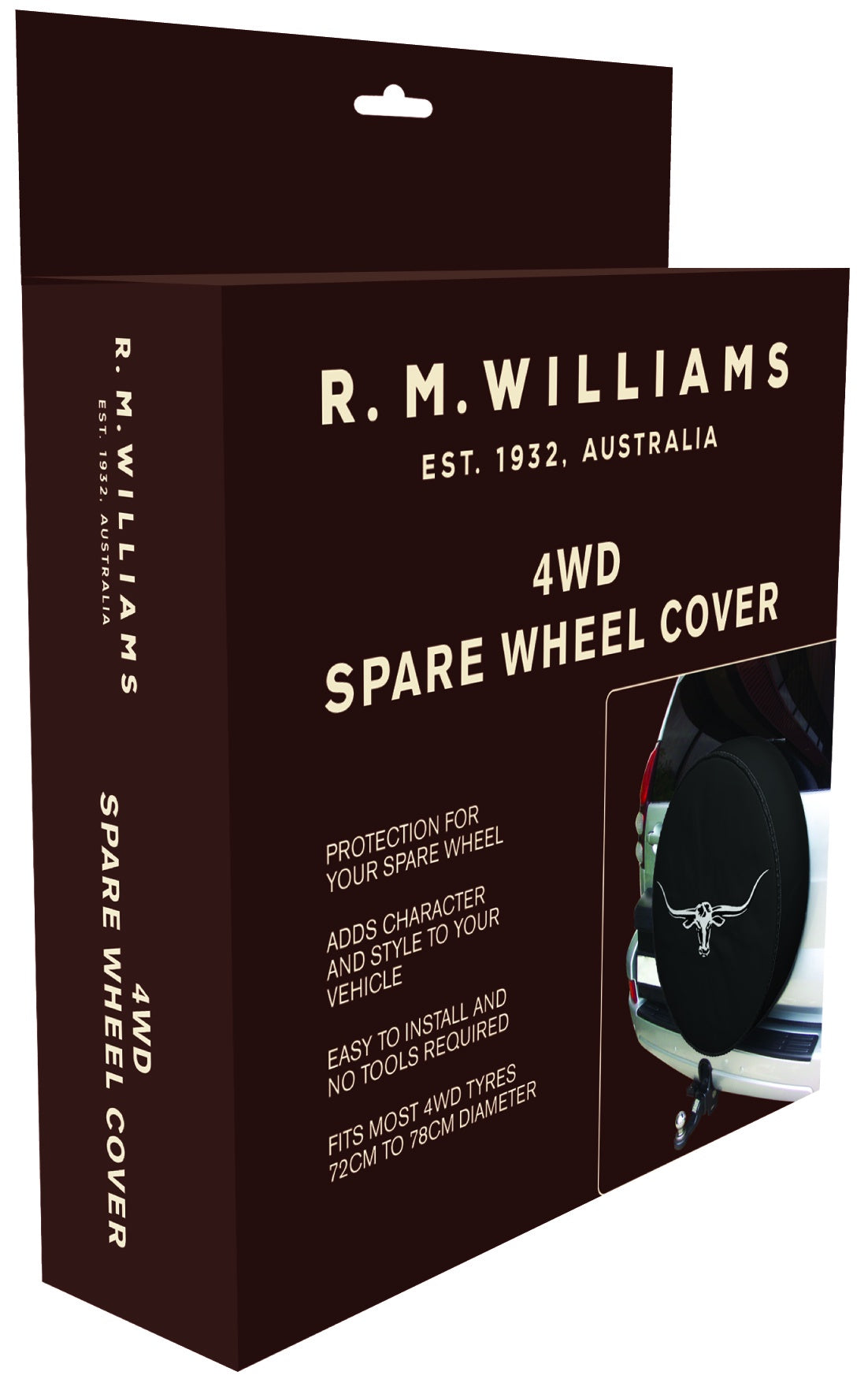 RM Williams 4WD Wheel Cover Black
