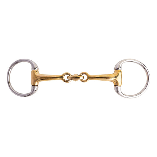 Cavalier Eggbutt Bit with Training Link Gold