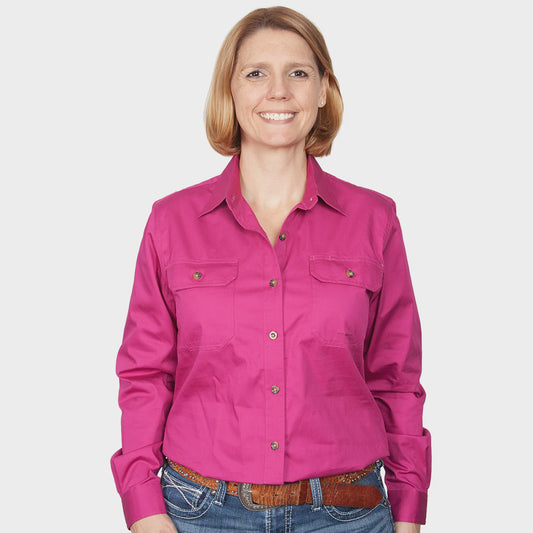 JCA Brooke Workshirt Ladies Magneta