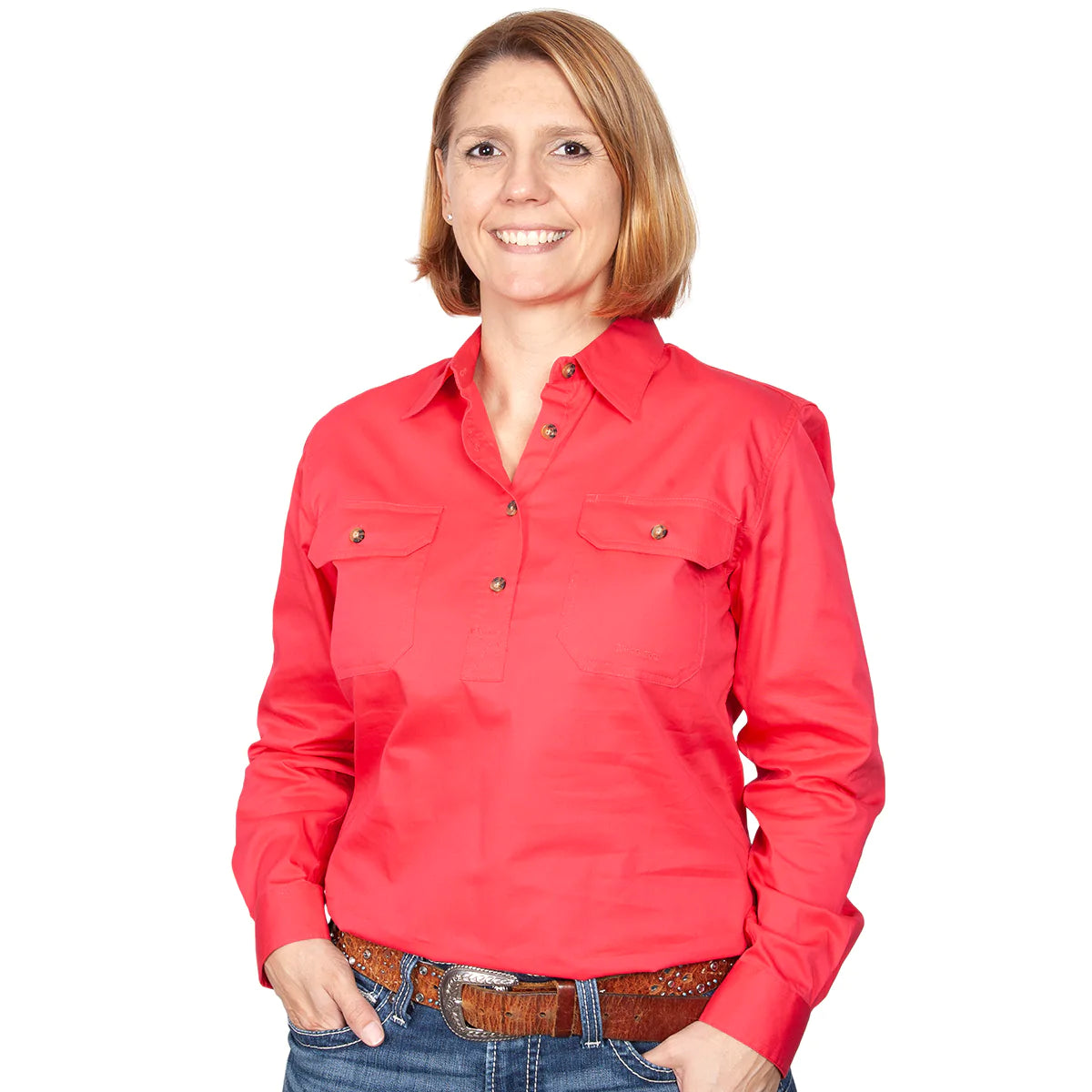 JCA Jahna Ladies Workshirt Raspberry