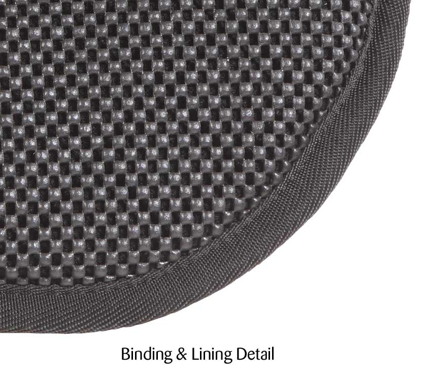 Quilted Half Pad with Insert Black