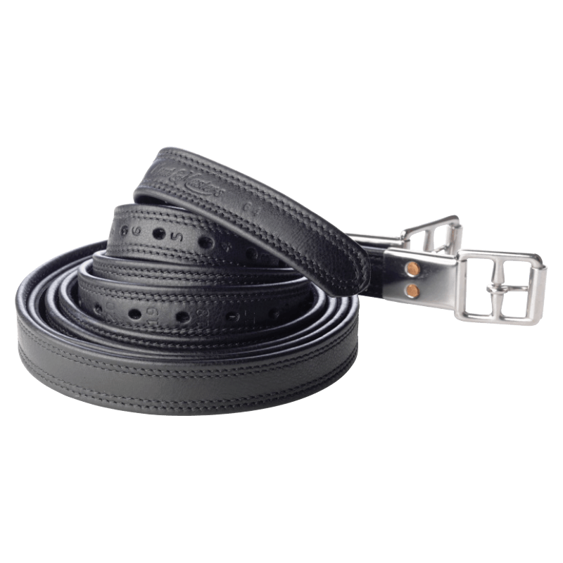 Kent & Masters Calf Stirrup Leathers Black