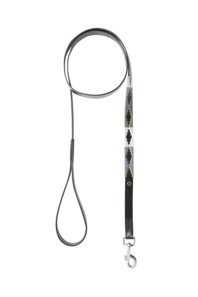 Horze Polo Dog Leash Beetle Green & Vapor Grey