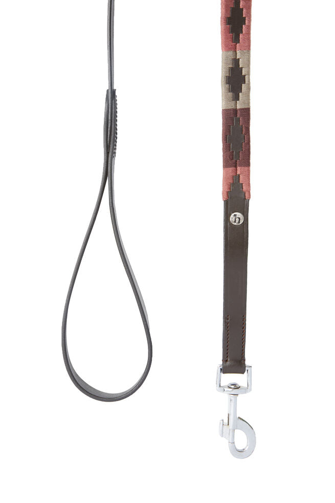 Horze Polo Dog Leash Marsala Red & Rum Raisin Brown