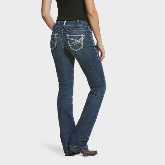 Ariat REAL Mid Rise Straight Ivy Dresden Ladies Jeans