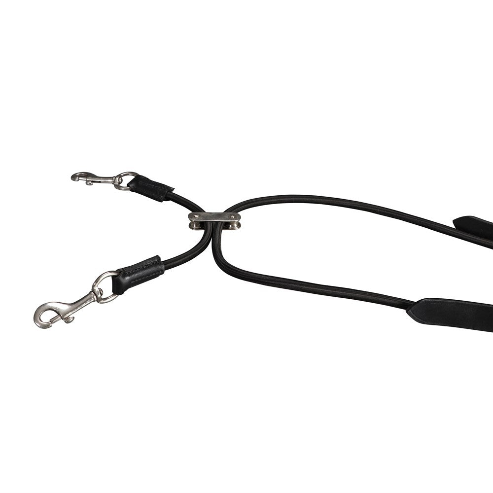 Side Reins Rolled Leather Elastic