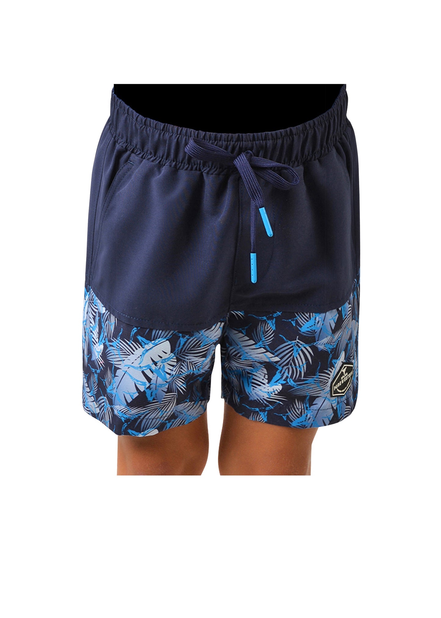 Pure Western Robertson Board Shorts Boys Navy