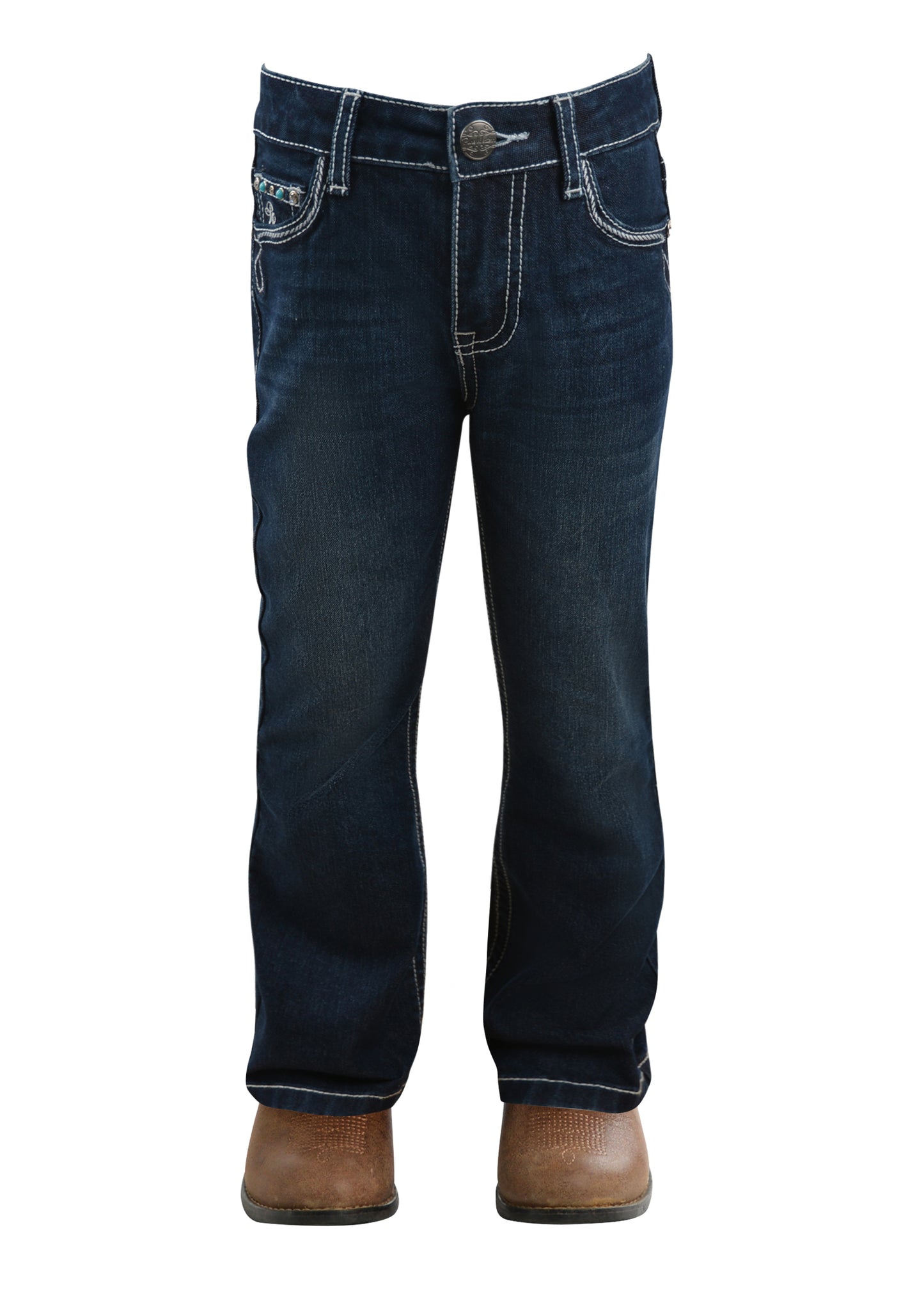 Pure Western Rhian Girls Bootcut Jeans Darkest Night