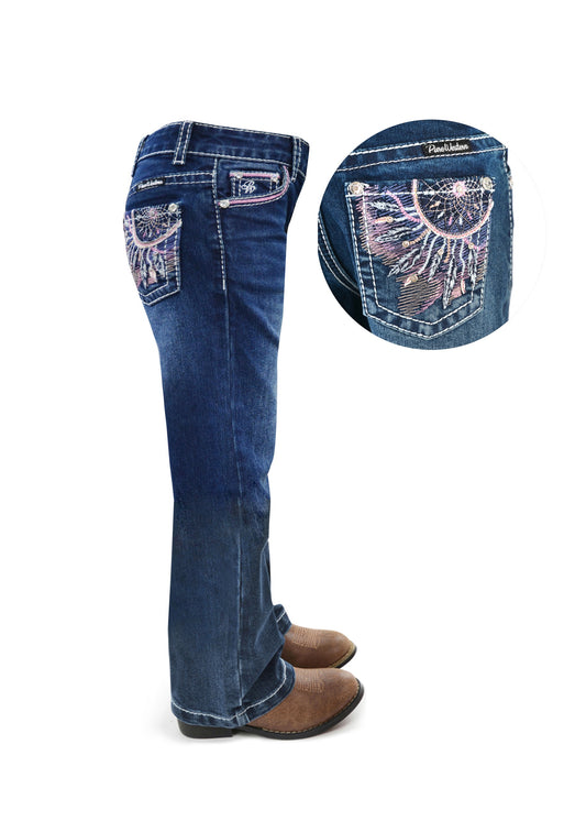 Pure Western Willa Boot Cut Girls Jean Evening Sky