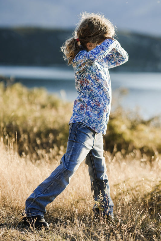 Pure Western Nina Girls Boot Cut Jeans Moonshine