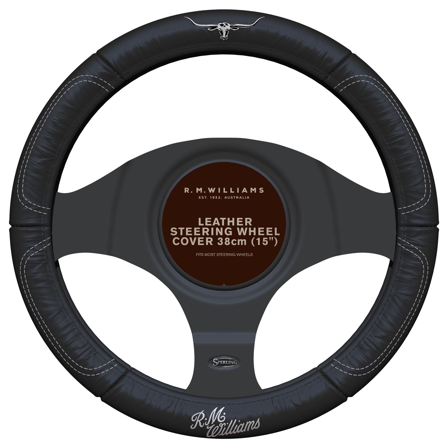 RM Williams Steering Wheel Cover 38cm 15 Inch