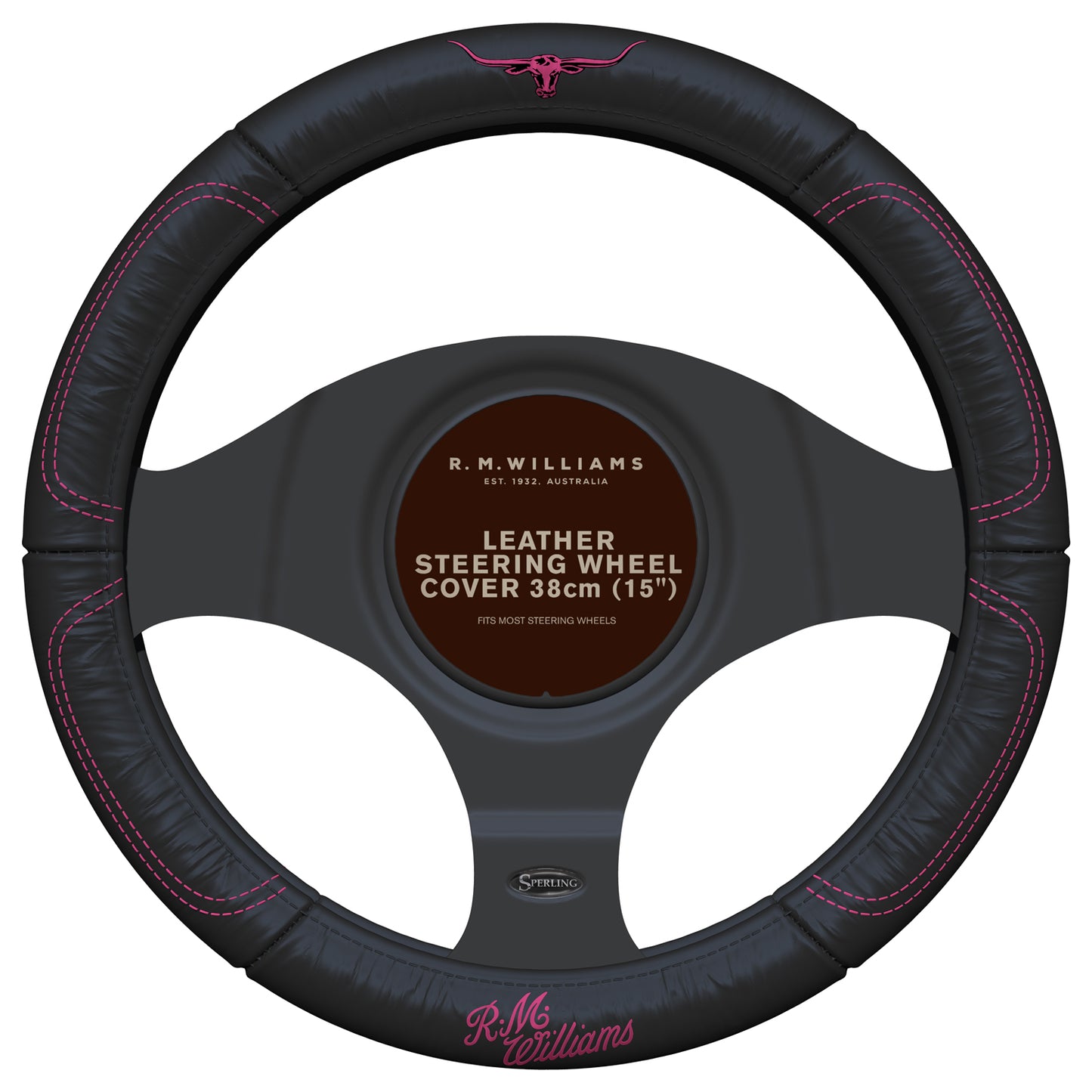 RM Williams Steering Wheel Cover 38cm 15 Inch