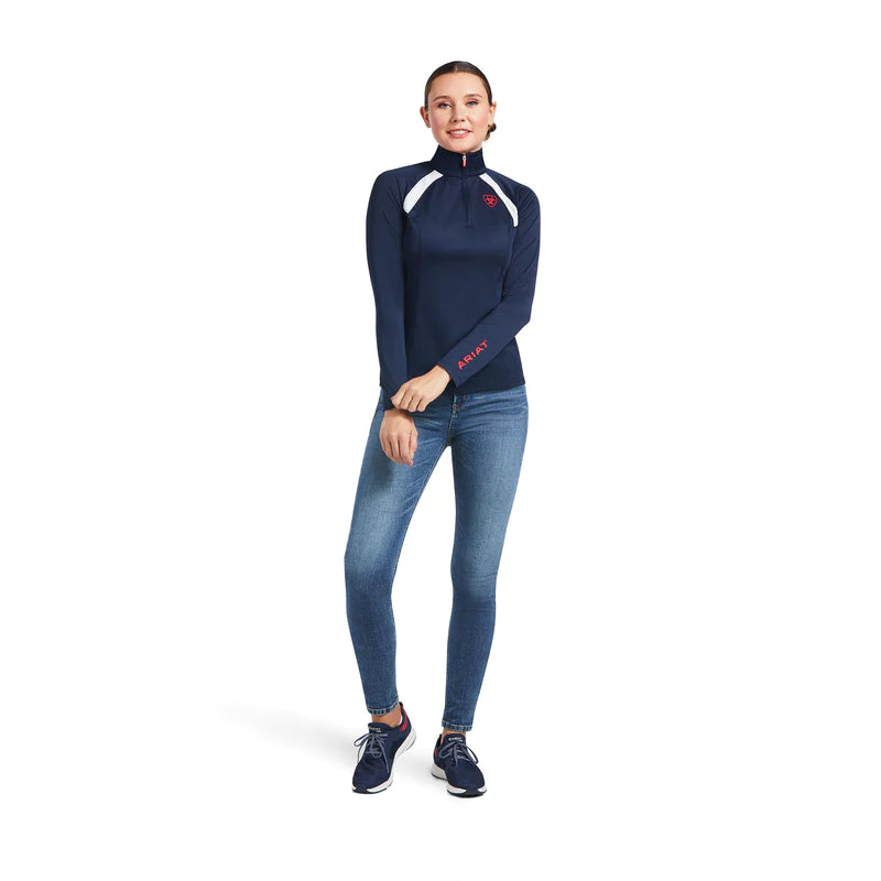 Ariat Sunstopper 2.0 1/4 Zip Base Layer Ladies Team