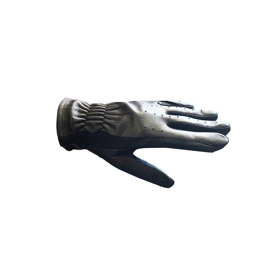 Leather & Spandex Gloves Black