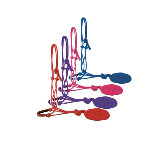 Rancher Adjustable Poly Halter with Lead Pink