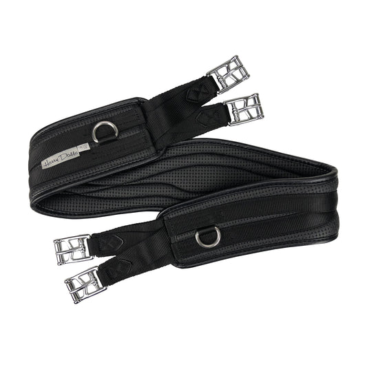 Harry Dabbs Curved Waffle Girth Non Elastic Black