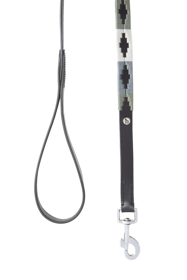 Horze Polo Dog Leash Beetle Green & Vapor Grey - Aitken's Saddlery