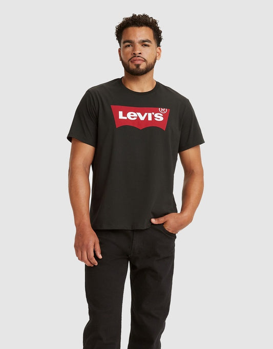LEVI'S Men's Graphic Set-In Neck T-Shirt Housemark Black