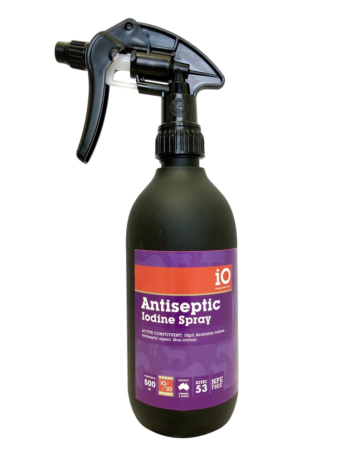 iO Antiseptic Iodine Spray 500 ml - Aitken's Saddlery
