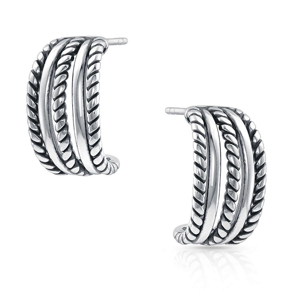 Montana Roped Trio Huggie Earrings - Aitken's Saddlery