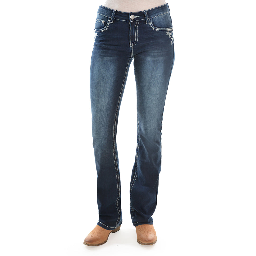 Pure Western Rosie Boot Cut Jean Dark Night