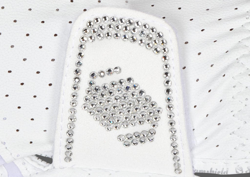Samshield V Skin Swarovski Gloves White - Aitken's Saddlery