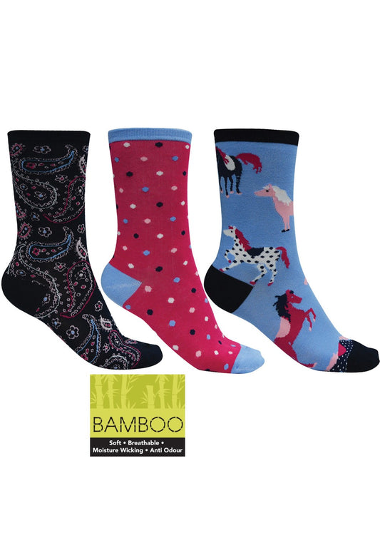 Thomas Cook Bamboo Socks 3 Pack Pink Multi