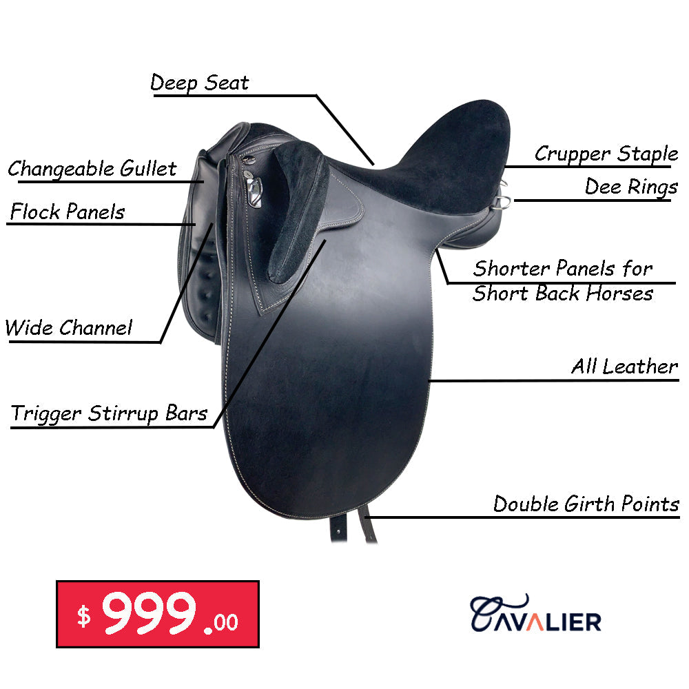 The Cavalier Stock Saddle for Short Back Horses