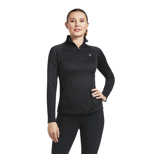 Ariat Ladies 1/4 Zip 2.00 Sunstopper Black