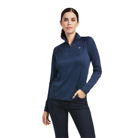 Ariat Ladies 1/4 Zip 2.00 Sunstopper Navy