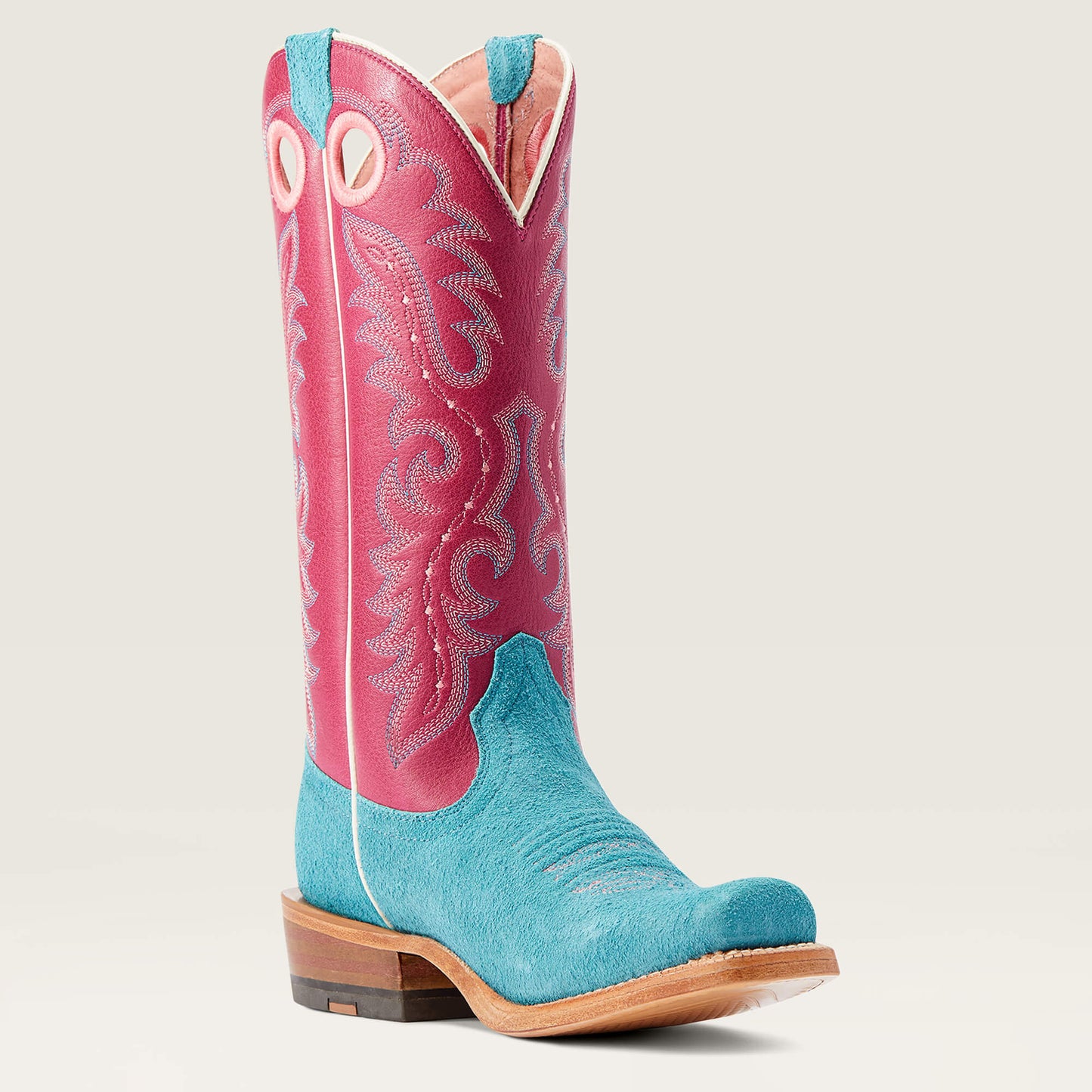 Ariat Futurity Boon Sky Blue Roughout Dragon Fruit Ladies