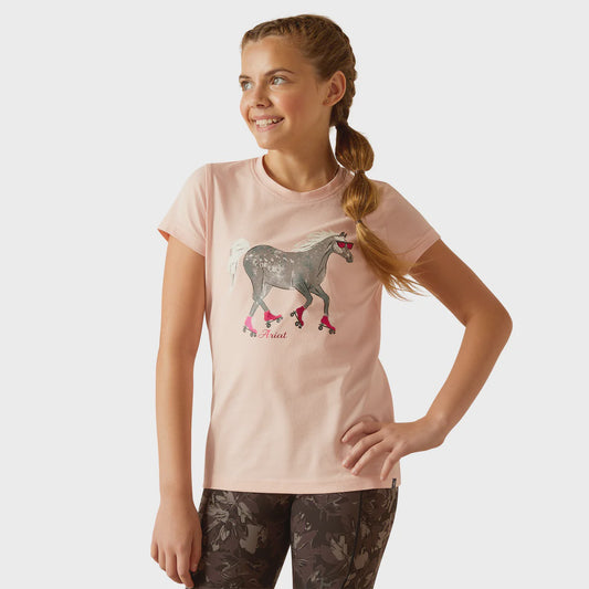 Ariat Yth Roller Pony SS T-Shirt Blushing Rose
